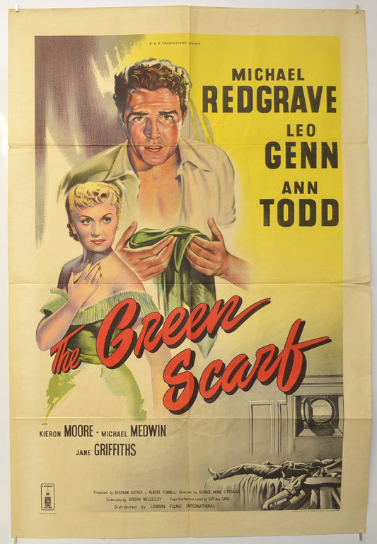 The Green Scarf Original One Sheet Poster - Film Poster - Movie Poster