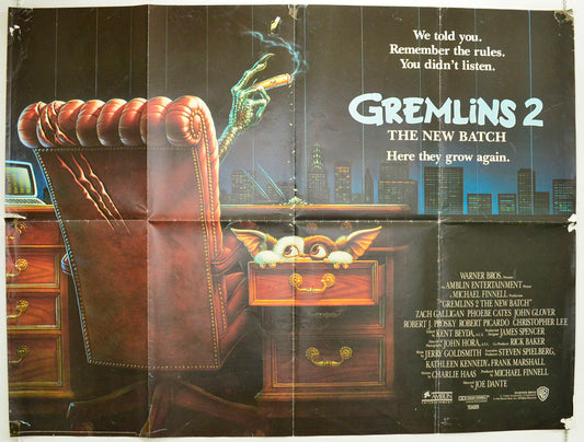 Gremlins 2 - The New Batch Original British Quad Poster - Film Poster - Movie Poster 