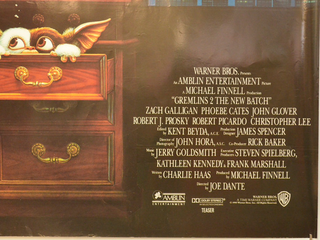 GREMLINS 2 (Bottom Right) Cinema Quad Movie Poster 