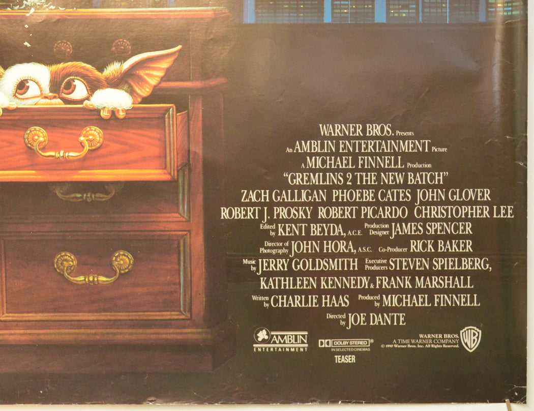 GREMLINS 2 (Bottom Right) Cinema Quad Movie Poster 