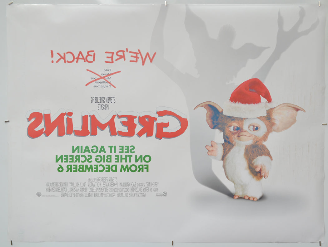 Gremlins (Back) Cinema Quad Movie Poster 