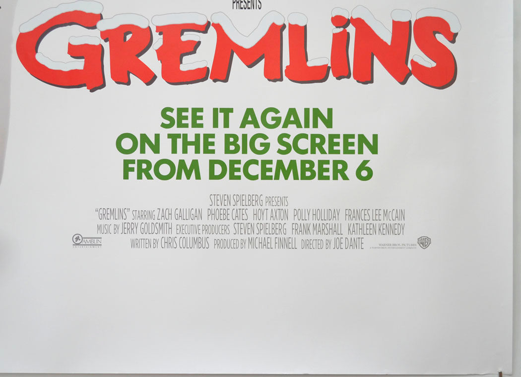 GREMLINS (Bottom Right) Cinema Quad Movie Poster 