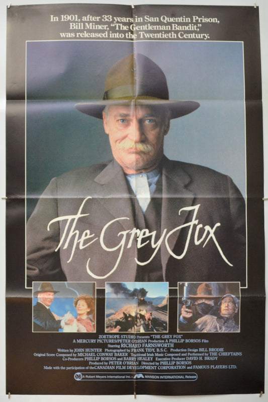 The Grey Fox  Original One Sheet Poster - Film Poster - Movie Poster