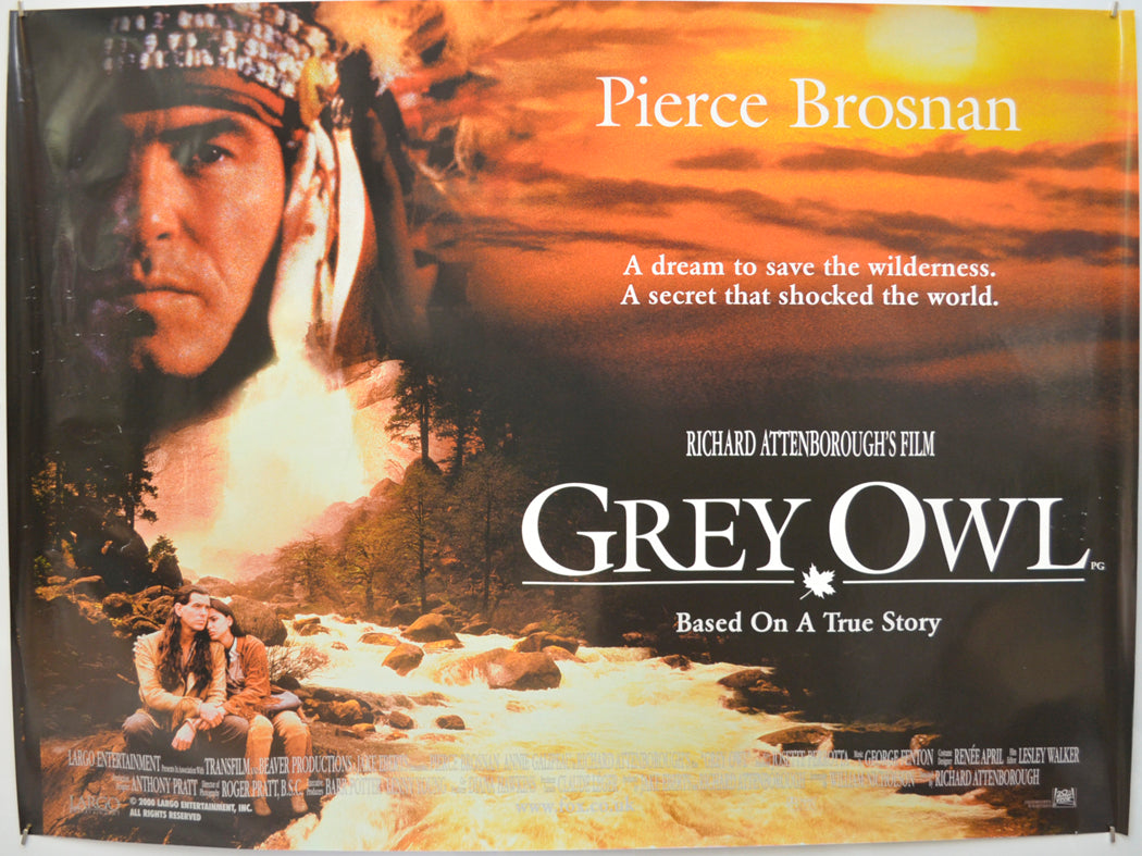 Grey Owl Original Quad Poster - Film Poster - Movie Poster  