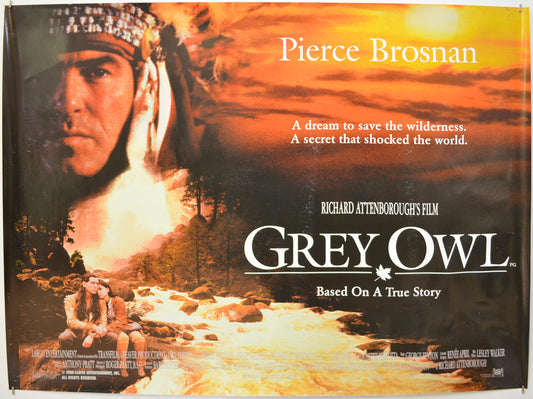 Grey Owl Original Quad Poster - Film Poster - Movie Poster  