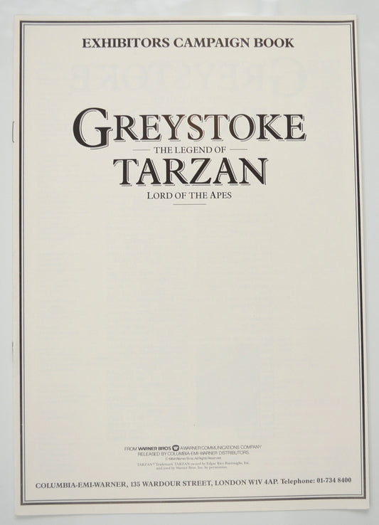 Greystoke : The Legend Of Tarzan Original 8 Page Cinema Exhibitors Campaign Pressbook (UK)