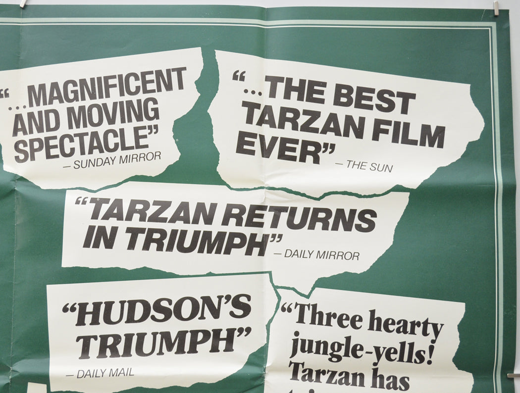 GREYSTOKE : THE LEGEND OF TARZAN (Top Right) Cinema Quad Movie Poster 