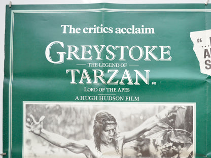 GREYSTOKE : THE LEGEND OF TARZAN (Top Left) Cinema Quad Movie Poster 