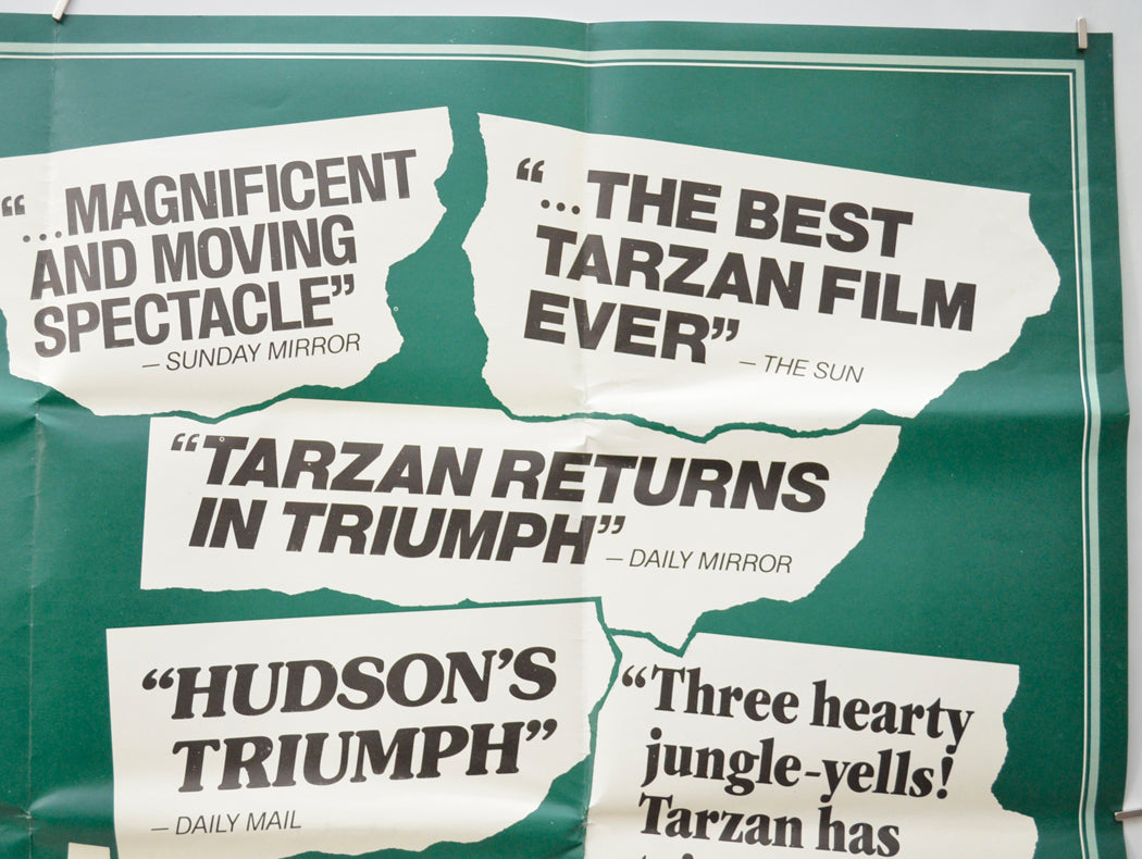 GREYSTOKE : THE LEGEND OF TARZAN (Top Right) Cinema Quad Movie Poster 