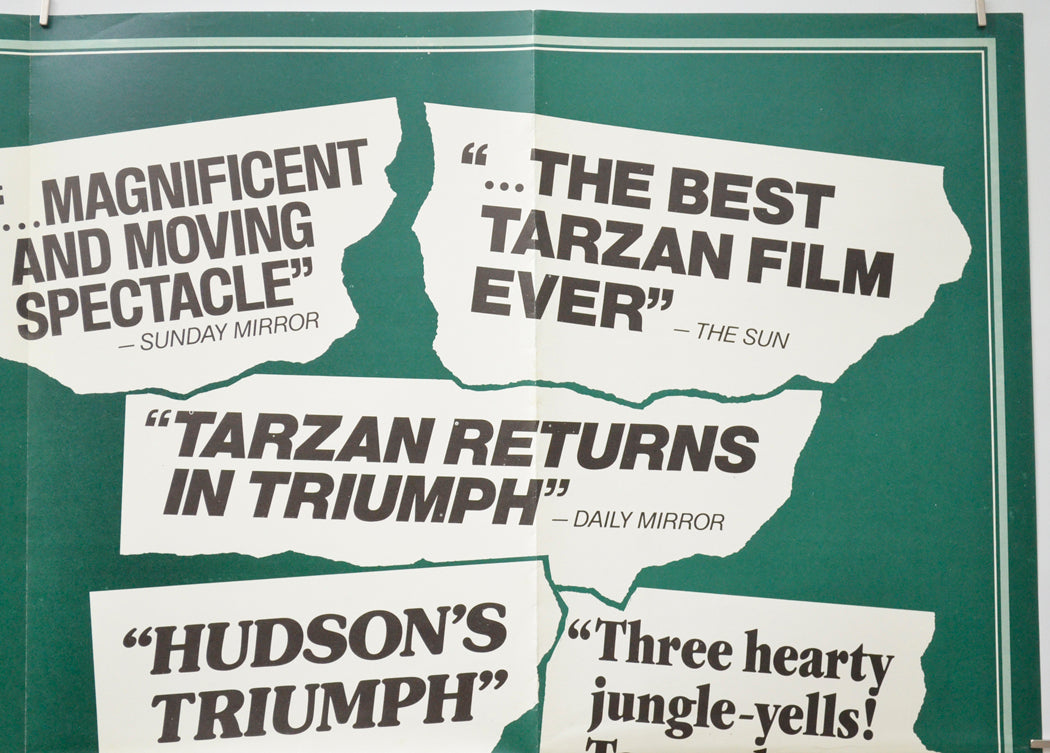 GREYSTOKE : THE LEGEND OF TARZAN (Top Right) Cinema Quad Movie Poster 