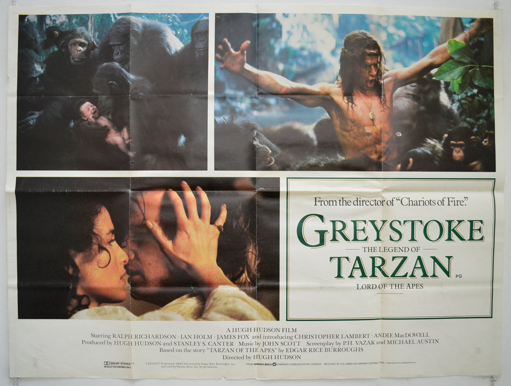 Greystoke : The Legend Of Tarzan  (Photo Montage design)   Original Quad Poster - Film Poster - Movie Poster  