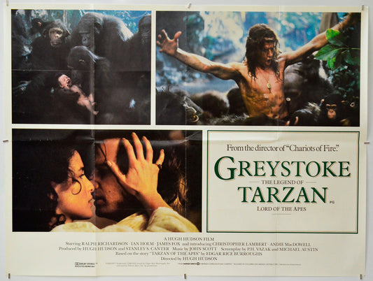 Greystoke : The Legend Of Tarzan - Original Quad Poster - Film Poster - Movie Poster