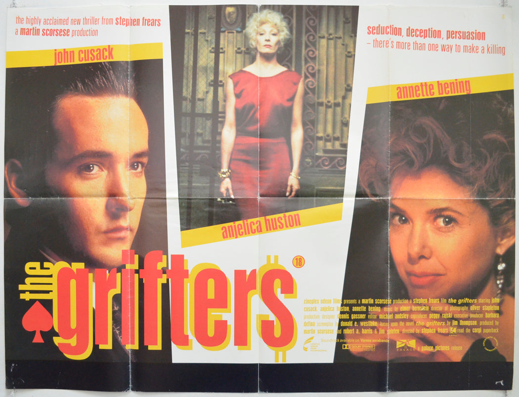 The Grifters Original Quad Poster - Film Poster - Movie Poster  