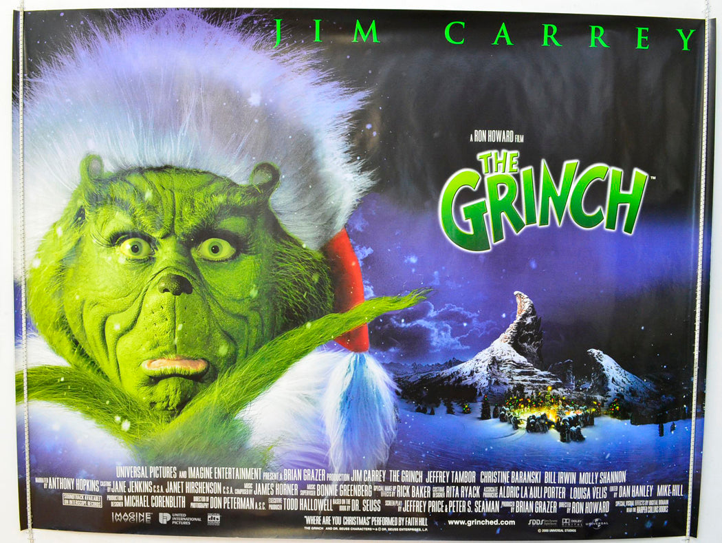 The Grinch  Original British Quad Poster - Film Poster - Movie Poster