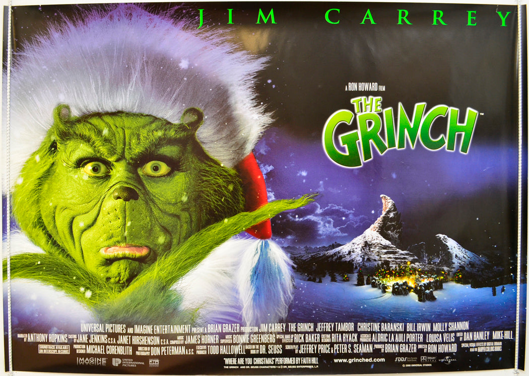 The Grinch Original Quad Poster - Film Poster - Movie Poster  