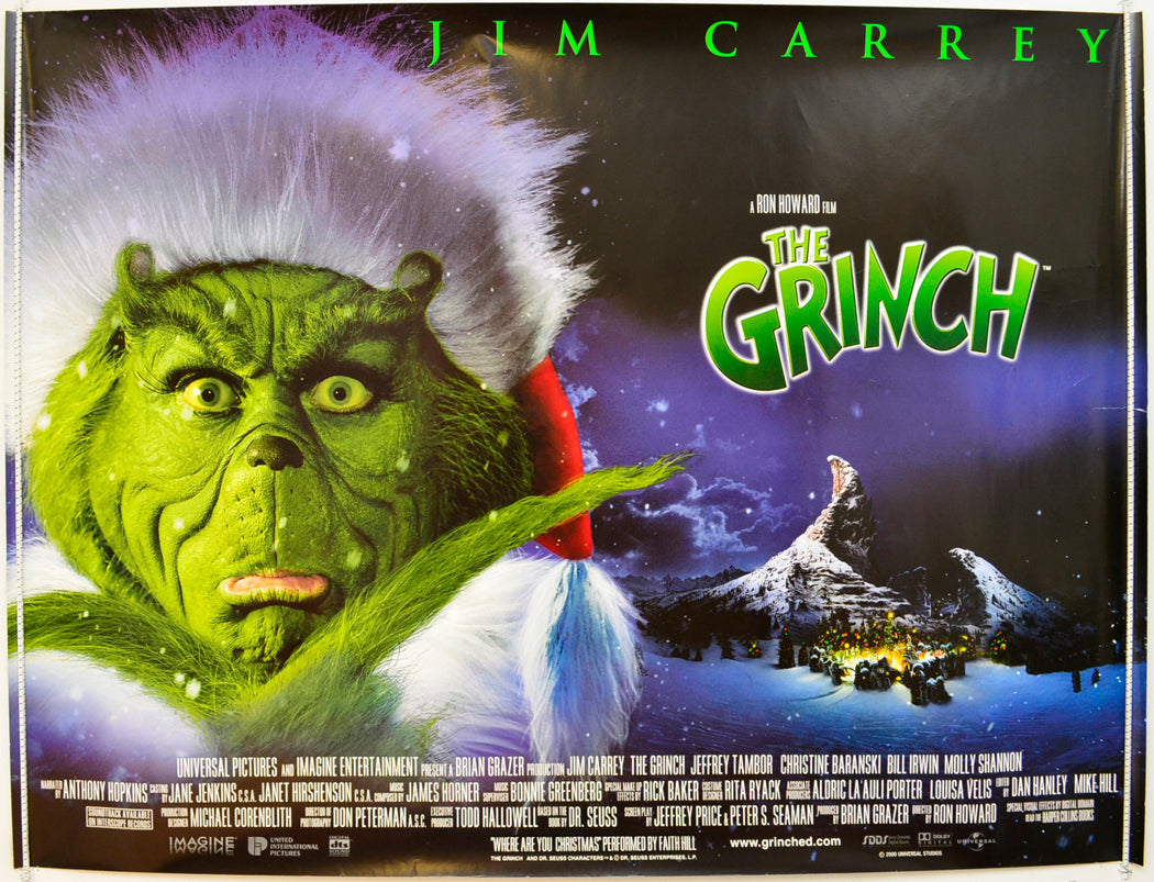 The Grinch Original Quad Poster - Film Poster - Movie Poster  