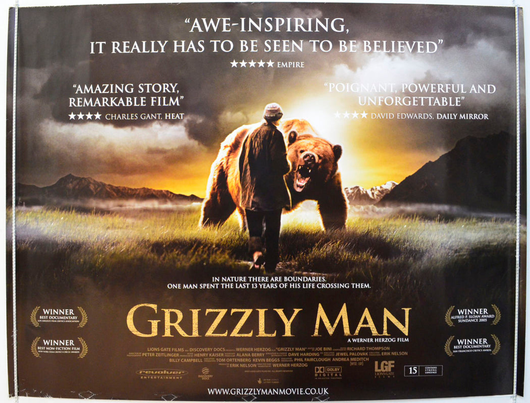 Grizzly Man Original British Quad Poster - Film Poster - Movie Poster 