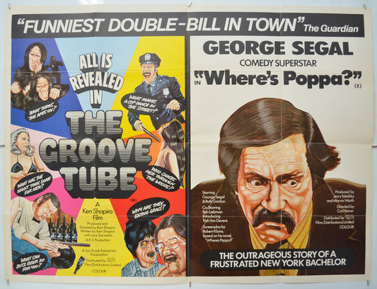 Groove Tube / Where’s Poppa? (Double Bill)  Original Quad Poster - Film Poster - Movie Poster