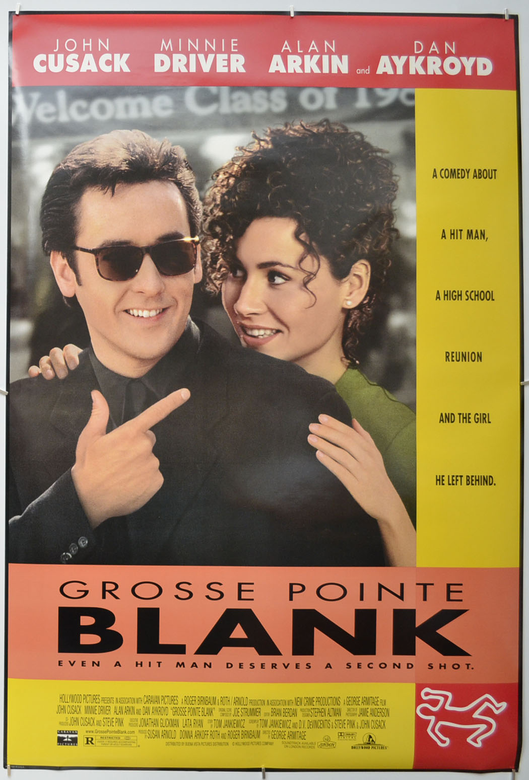 Grosse Pointe Blank  Original One Sheet Poster - Film Poster - Movie Poster