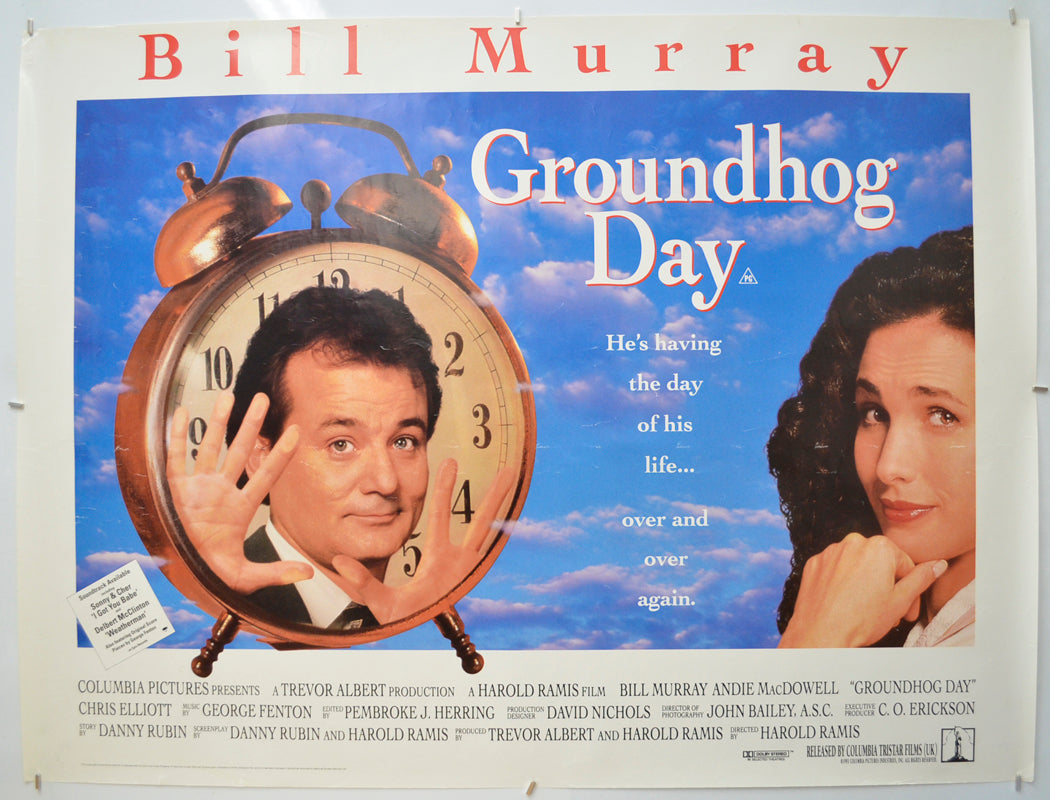 Groundhog Day Original Quad Poster - Film Poster - Movie Poster