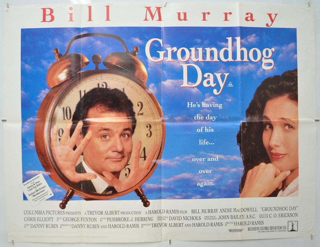 Groundhog Day Original Quad Poster - Film Poster - Movie Poster