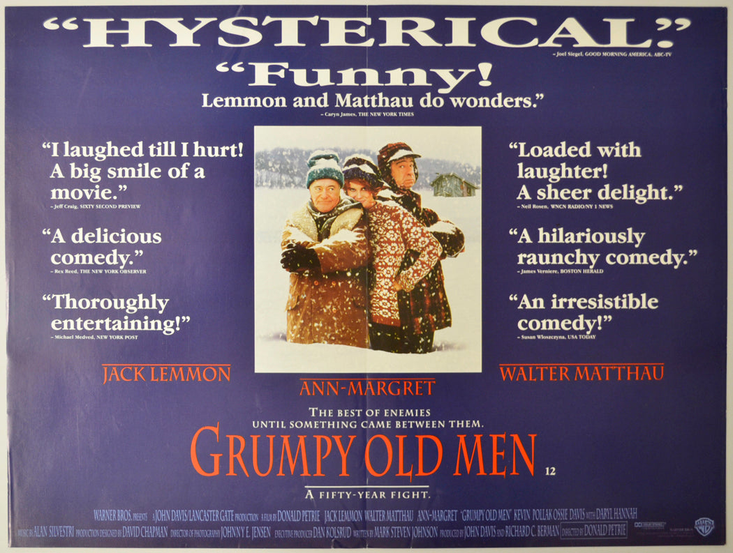 Grumpy Old Men Original Mini Quad Poster - Film Poster - Movie Poster