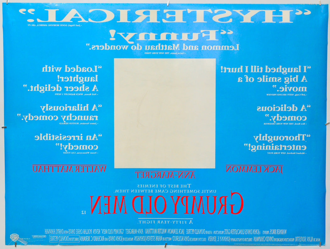 Grumpy Old Men (Back) Cinema Quad Movie Poster 
