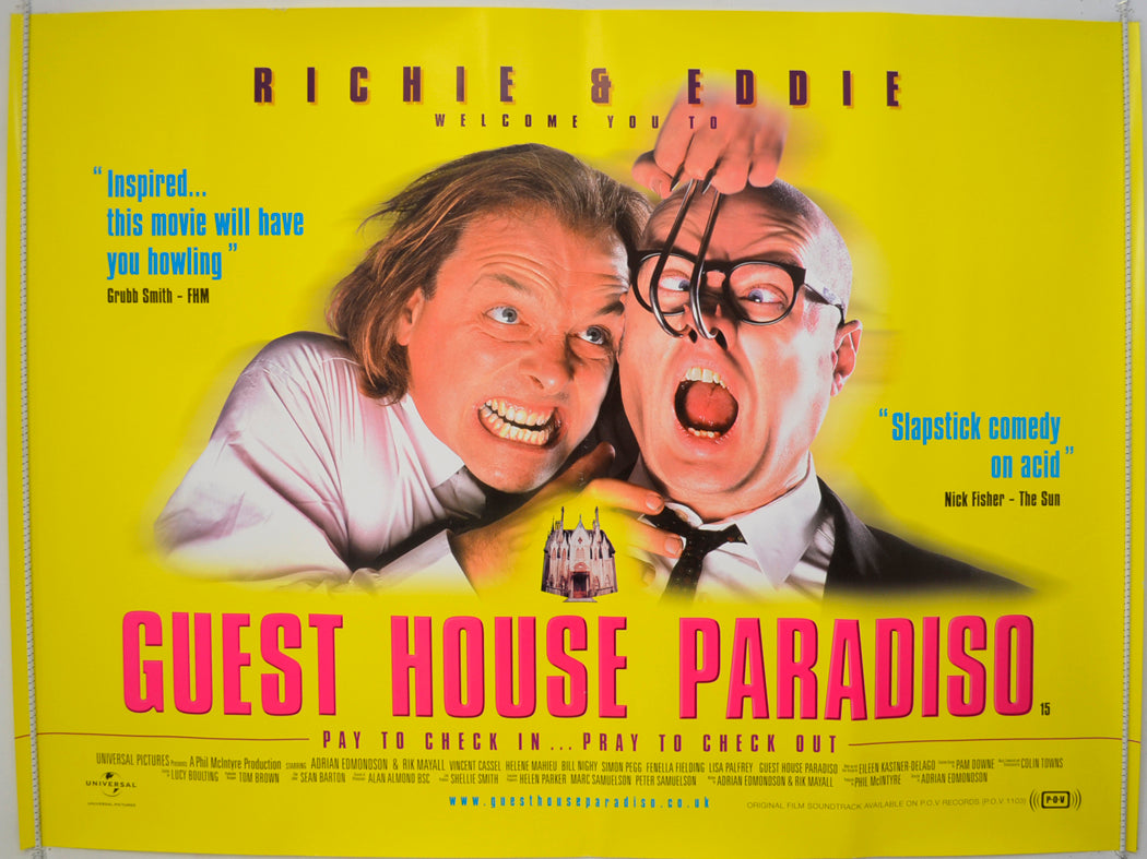 Guest House Paradiso  Original Quad Poster - Film Poster - Movie Poster 