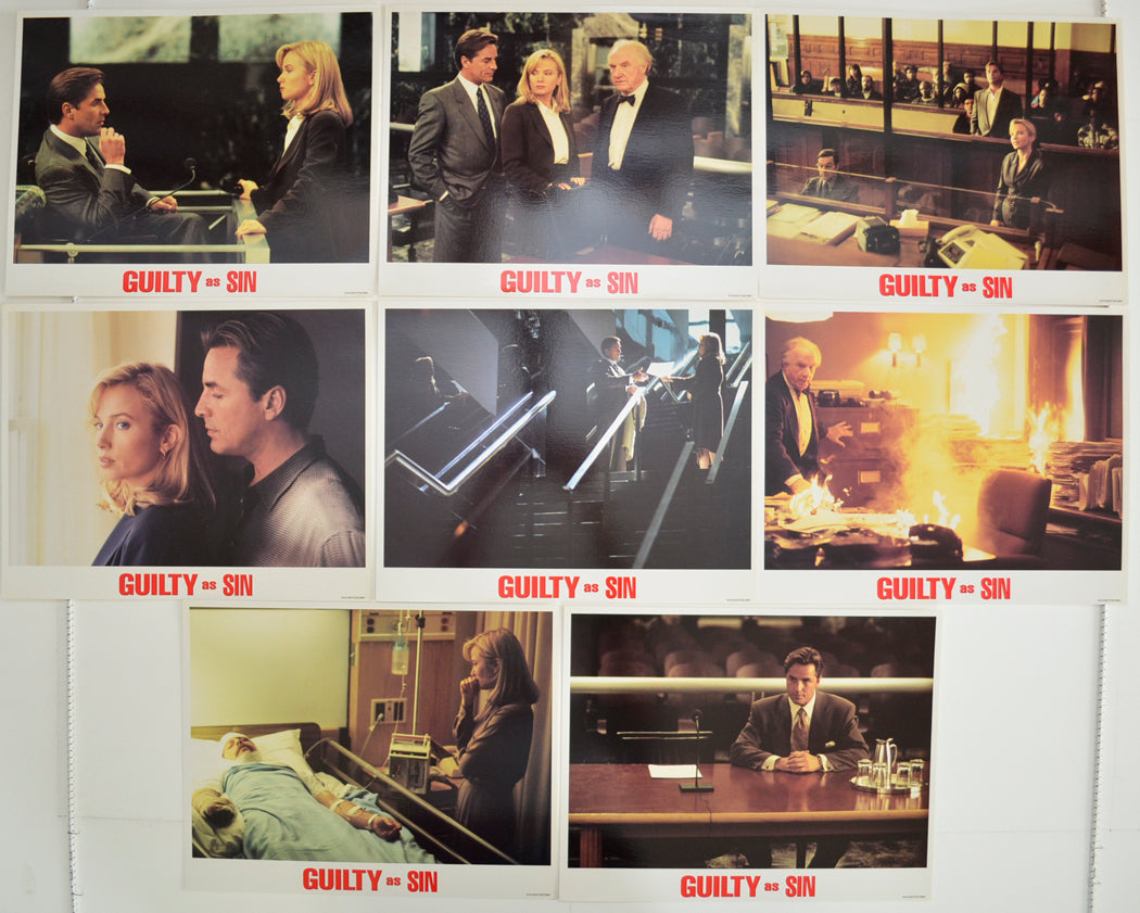 Guilty As Sin  Set of 8 Original Cinema Lobby Cards 