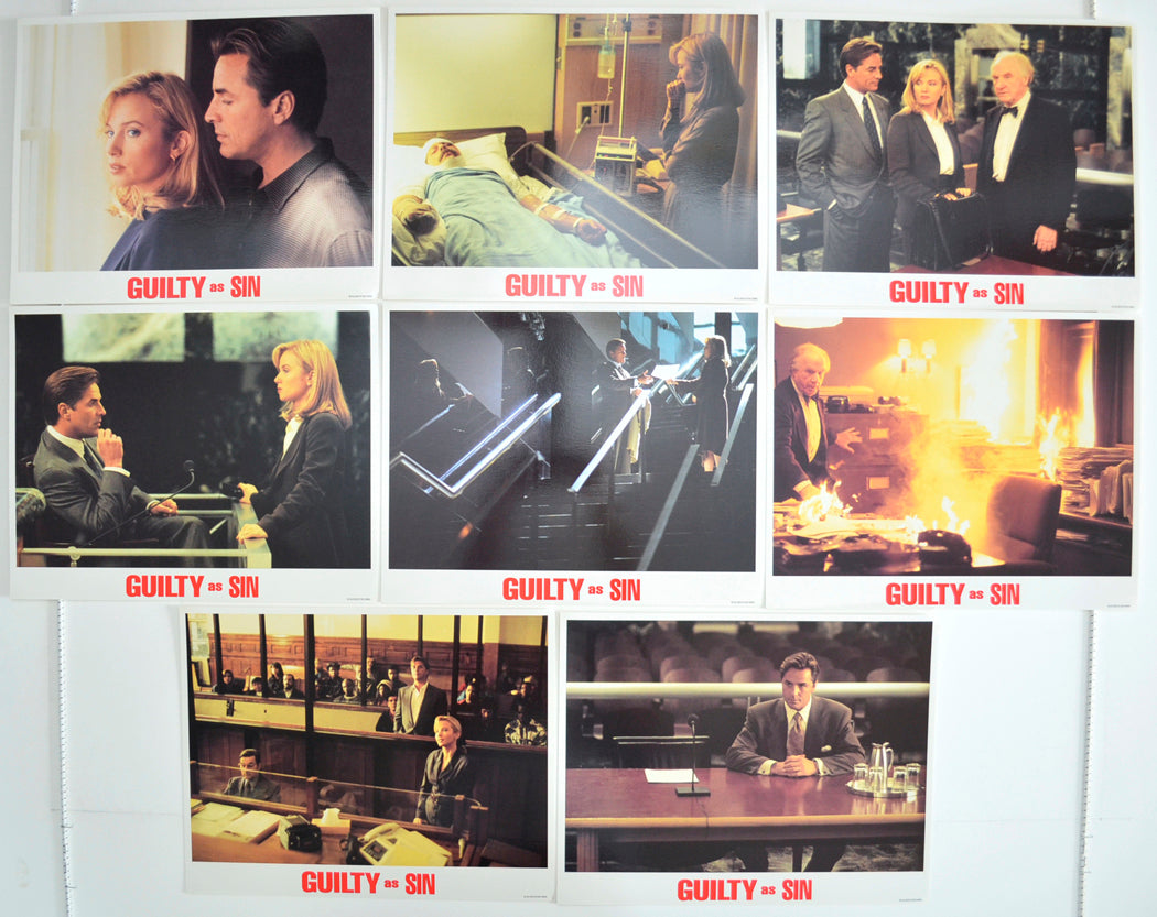 Guilty As Sin  Set of 8 Original Cinema Lobby Cards 