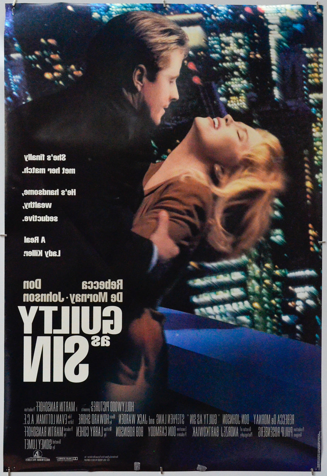 Guilty As Sin (Back) Cinema One Sheet Movie Poster 