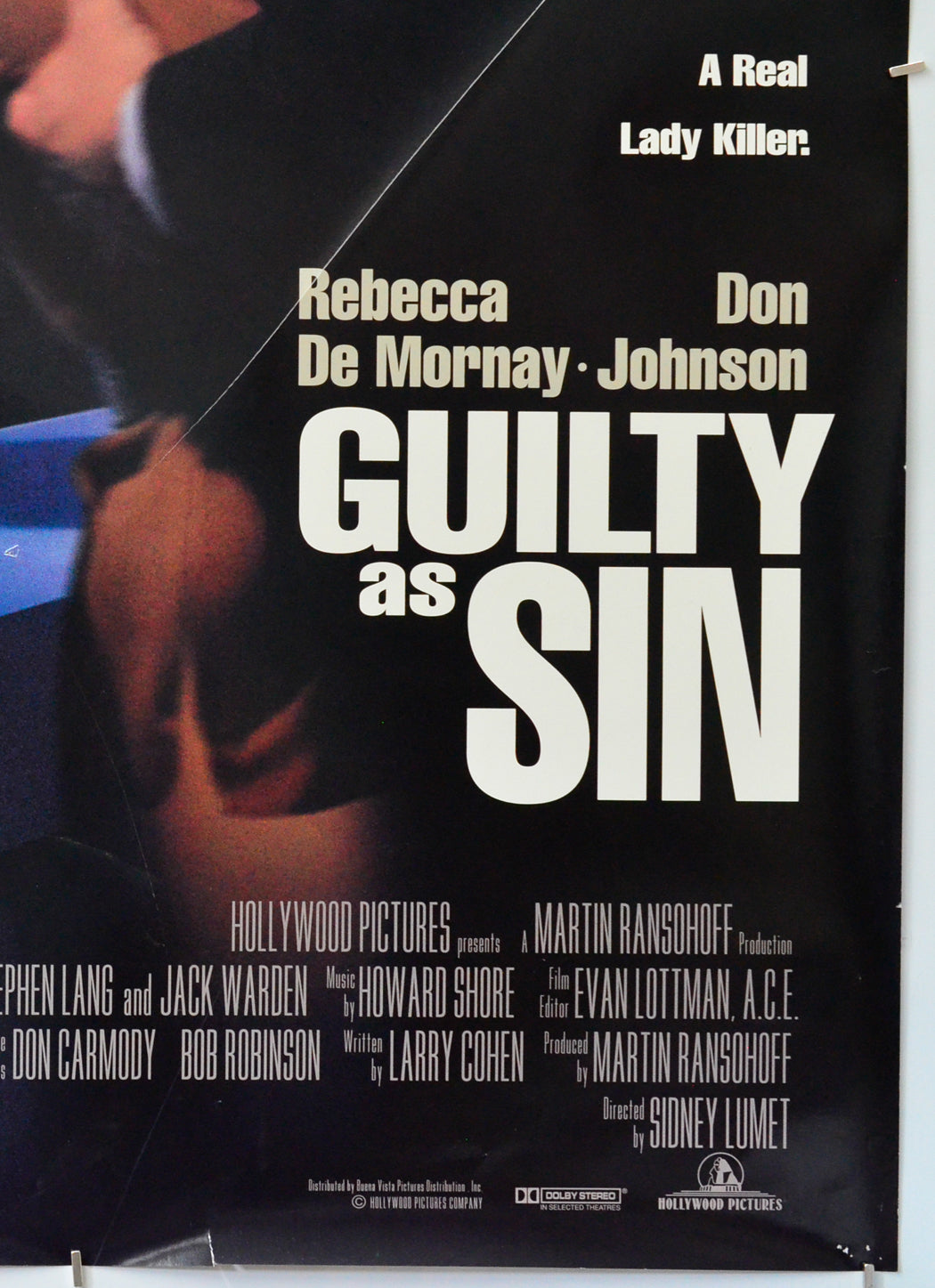 Guilty As Sin (Bottom Right) Cinema One Sheet Movie Poster 