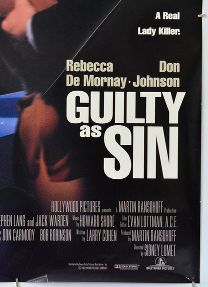 Guilty As Sin (Bottom Right) Cinema One Sheet Movie Poster 