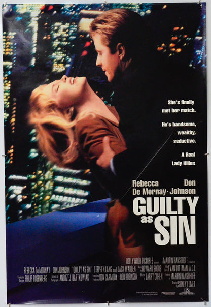 Guilty As Sin - Original One Sheet Poster - Film Poster - Movie Poster 