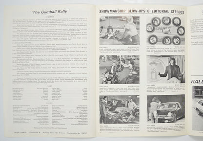 THE GUMBALL RALLY Cinema Exhibitors Campaign Pressbook - INSIDE 