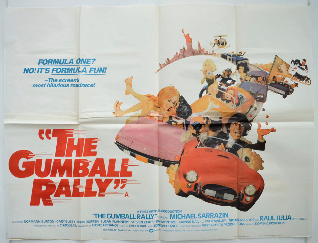 The Gumball Rally  Original British Quad Poster - Film Poster - Movie Poster 