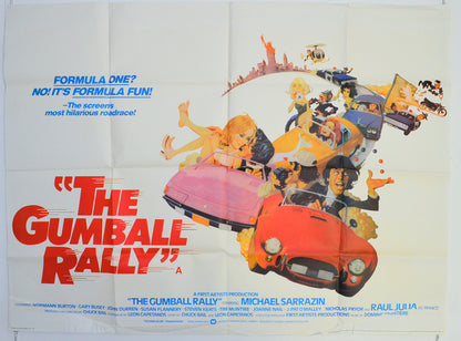 The Gumball Rally  Original British Quad Poster - Film Poster - Movie Poster 