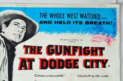 THE GUNFIGHT AT DODGE CITY (Top Right) Cinema Quad Movie Poster 