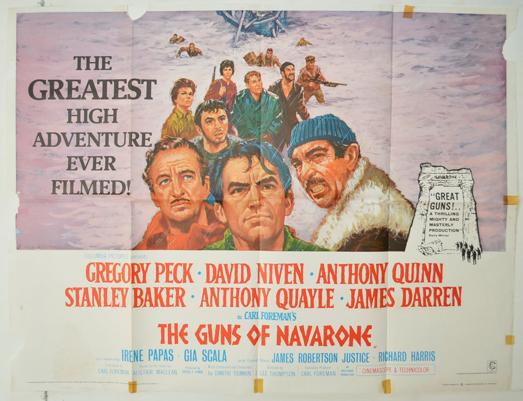 The Guns Of Navarone   Original Quad Poster - Film Poster - Movie Poster 