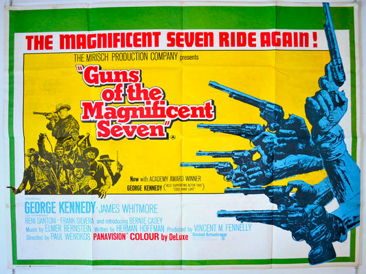 Guns Of The Magnificent Seven Original British Quad Poster - Movie Poster