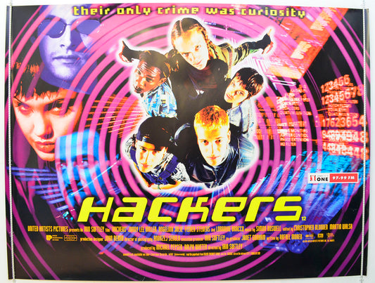 Hackers  Original British Quad Poster - Film Poster - Movie Poster