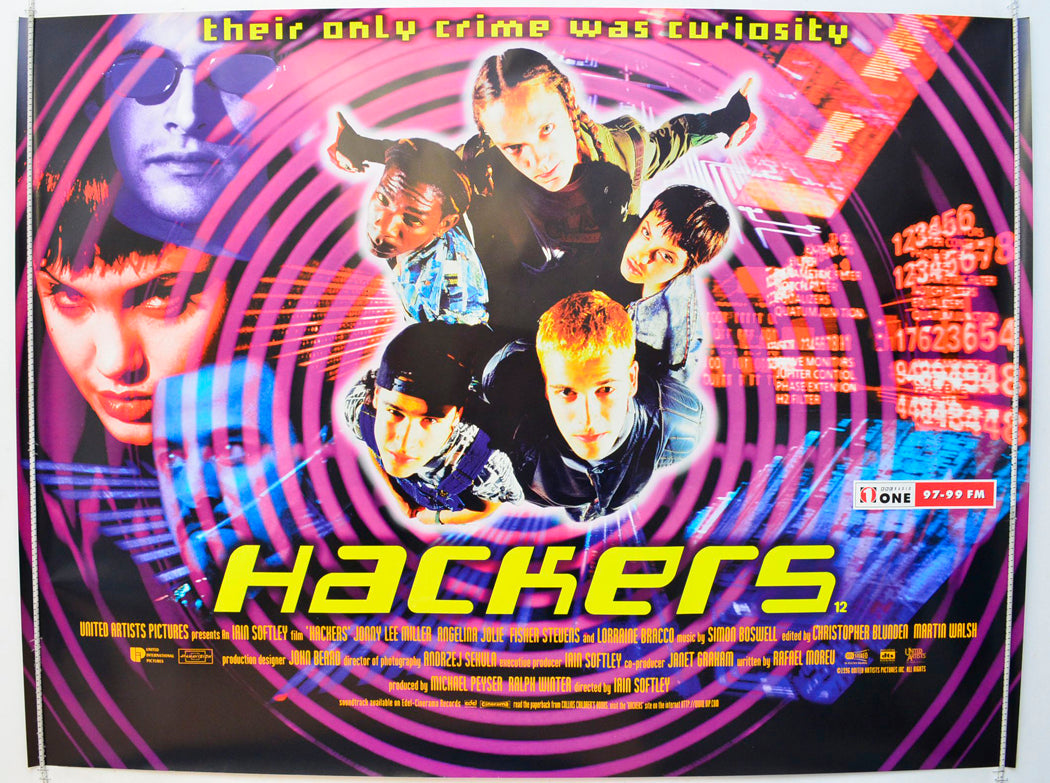 Hackers  Original British Quad Poster - Film Poster - Movie Poster