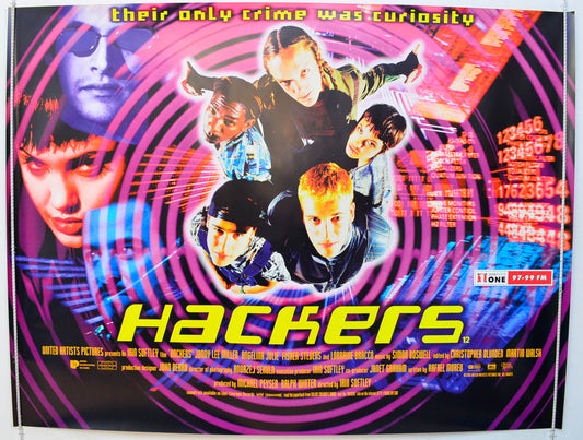 Hackers  Original British Quad Poster - Film Poster - Movie Poster