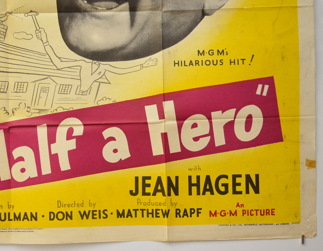 HALF A HERO (Bottom Right) Cinema Quad Movie Poster 