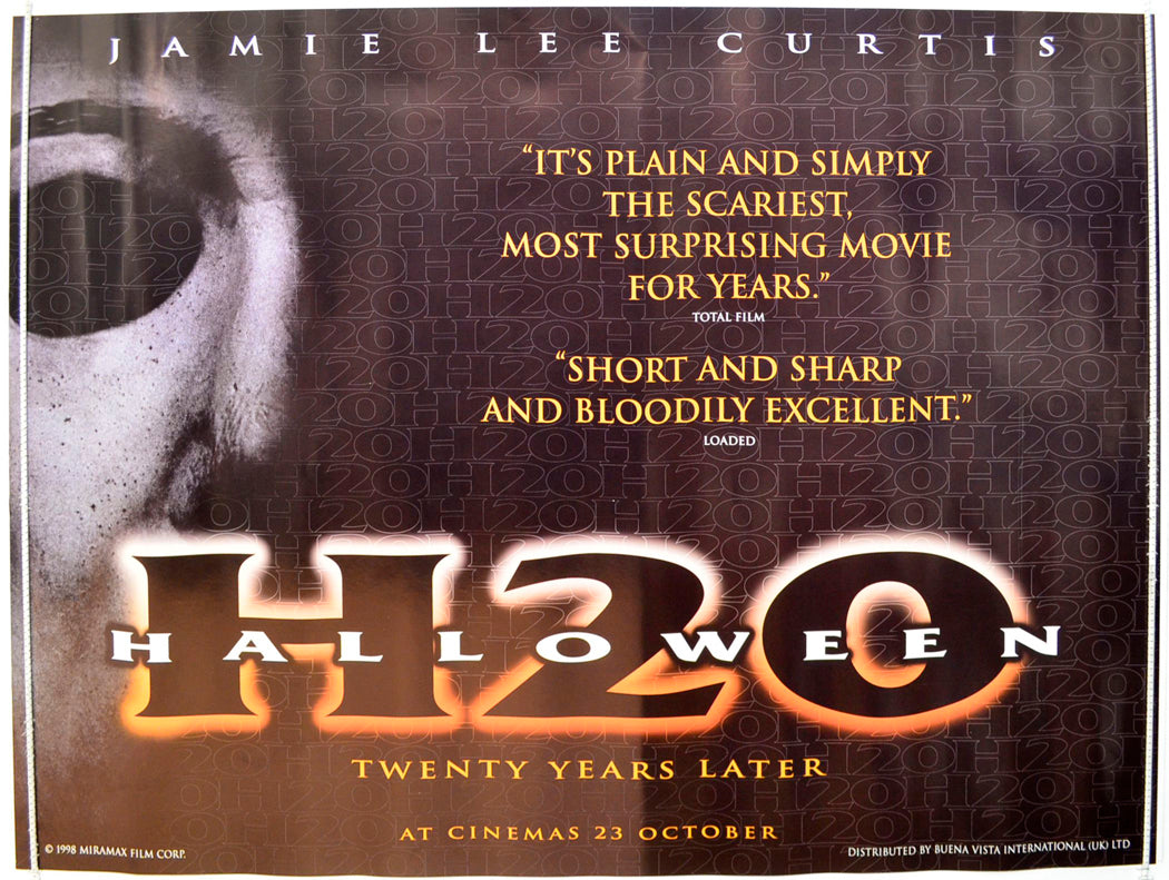 Halloween H20   (Teaser / Advance Version) Original British Quad Poster - Film Poster - Movie Poster