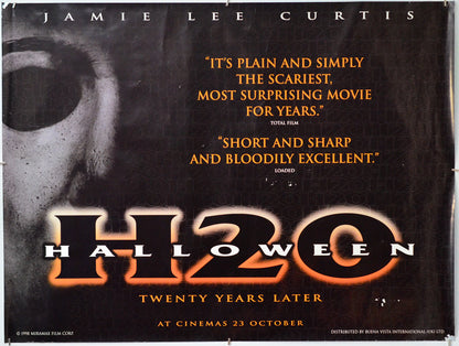 Halloween H20 - Original Quad Poster - Film Poster - Movie Poster