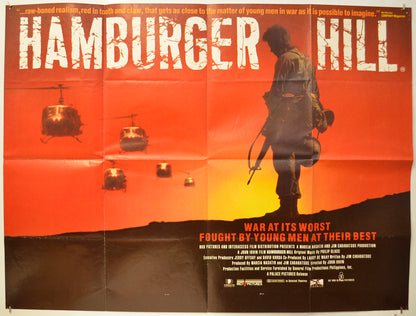 Hamburger Hill  Original Quad Poster - Film Poster - Movie Poster