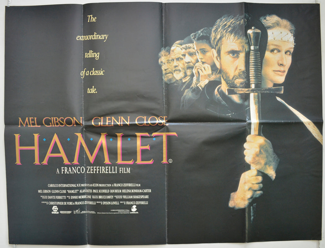 Hamlet Original Quad Poster - Film Poster - Movie Poster  