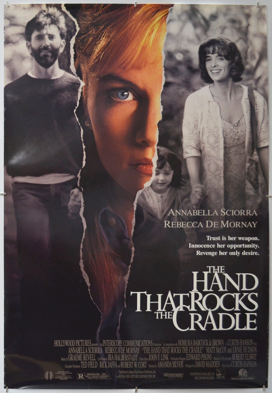 The Hand That Rocks The Cradle Original One Sheet Poster - Film Poster - Movie Poster