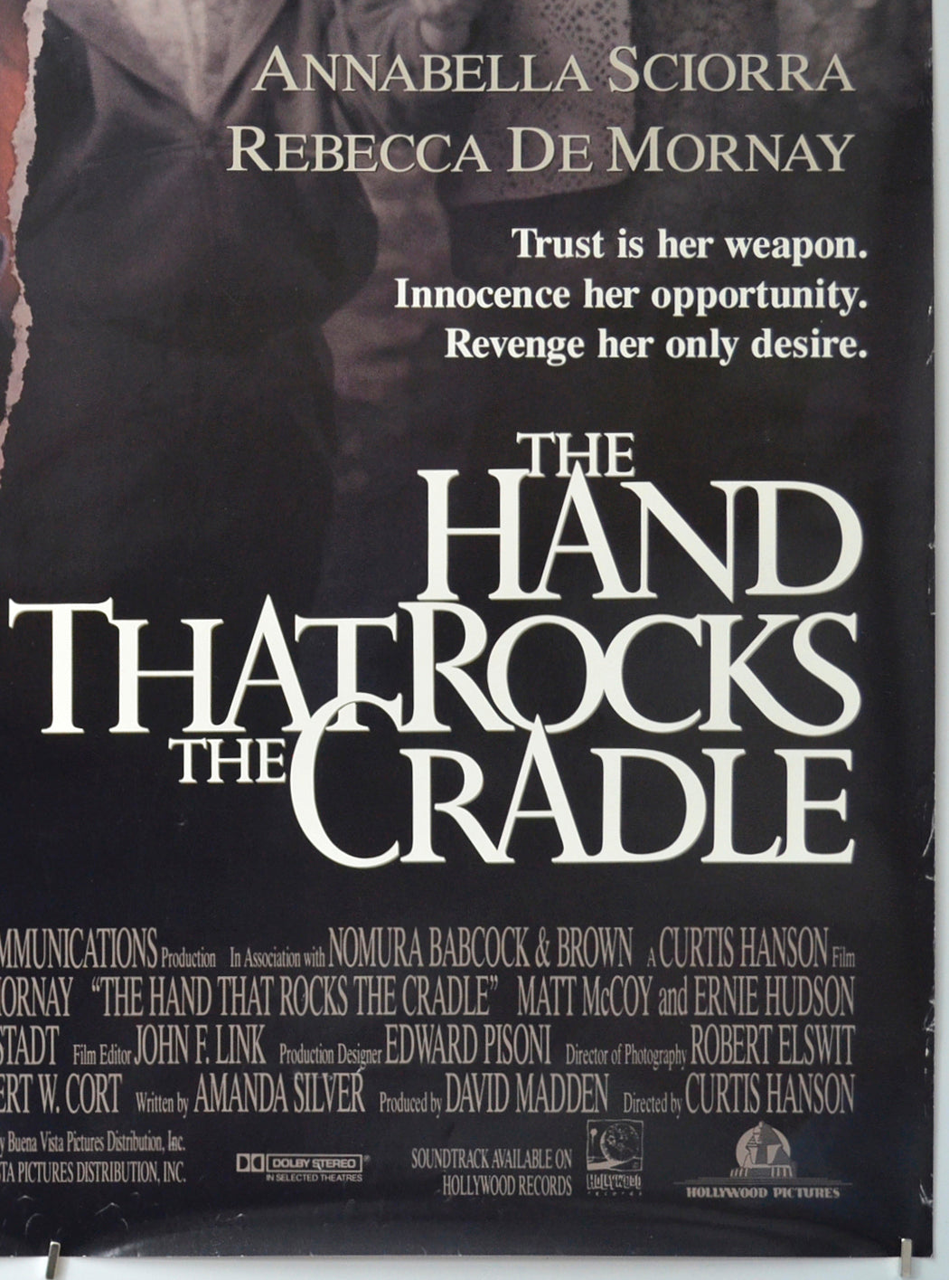 THE HAND THAT ROCKS THE CRADLE (Bottom Right) Cinema One Sheet Movie Poster 